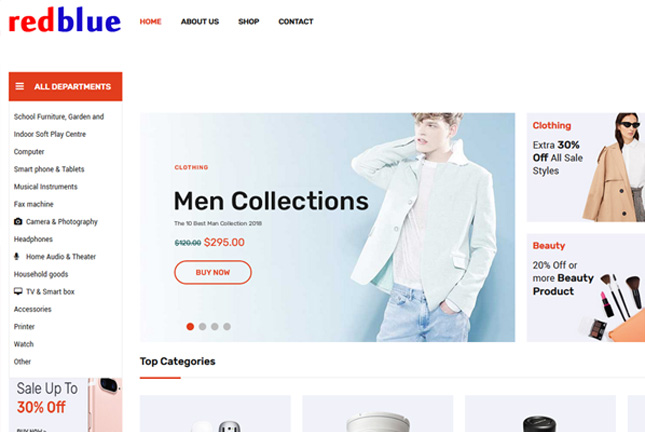 Red Blue - Online Shopping Site